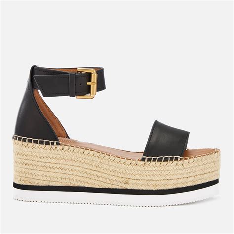 see by chloe espadrilles schwarz|chloe denim espadrille.